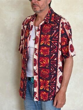 60s/70s Ui Maikai Hawaiian Aloha Shirt pineapple tiki